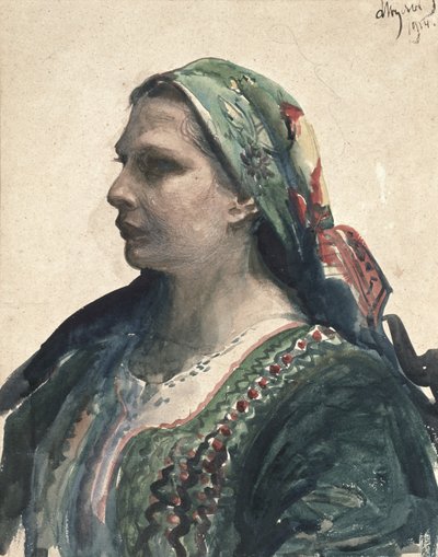 Frau im Krakauer Korsett, 1914 von Leon Wyczolkowski